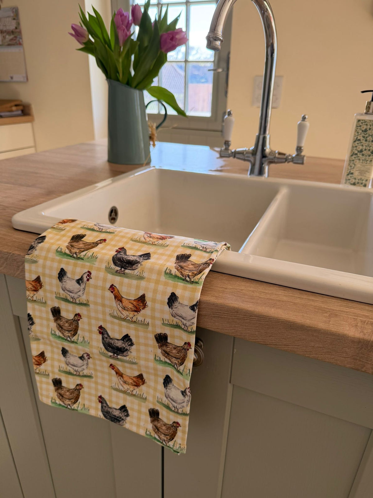 Chicken Pattern Tea Towel
