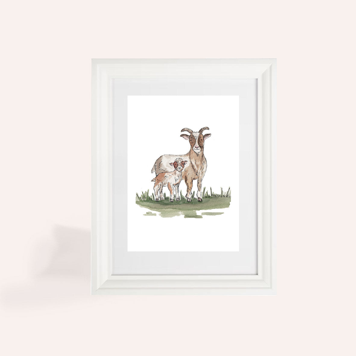 Goat & Kid A5 Original Watercolour
