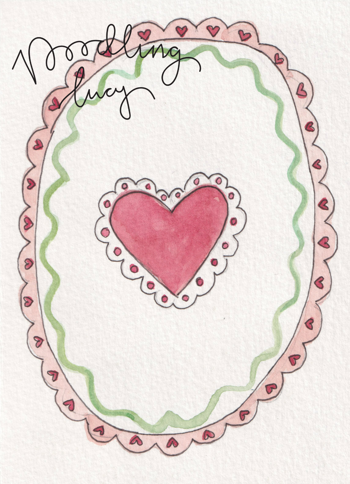 Brunch & Heart A6 Original Illustration