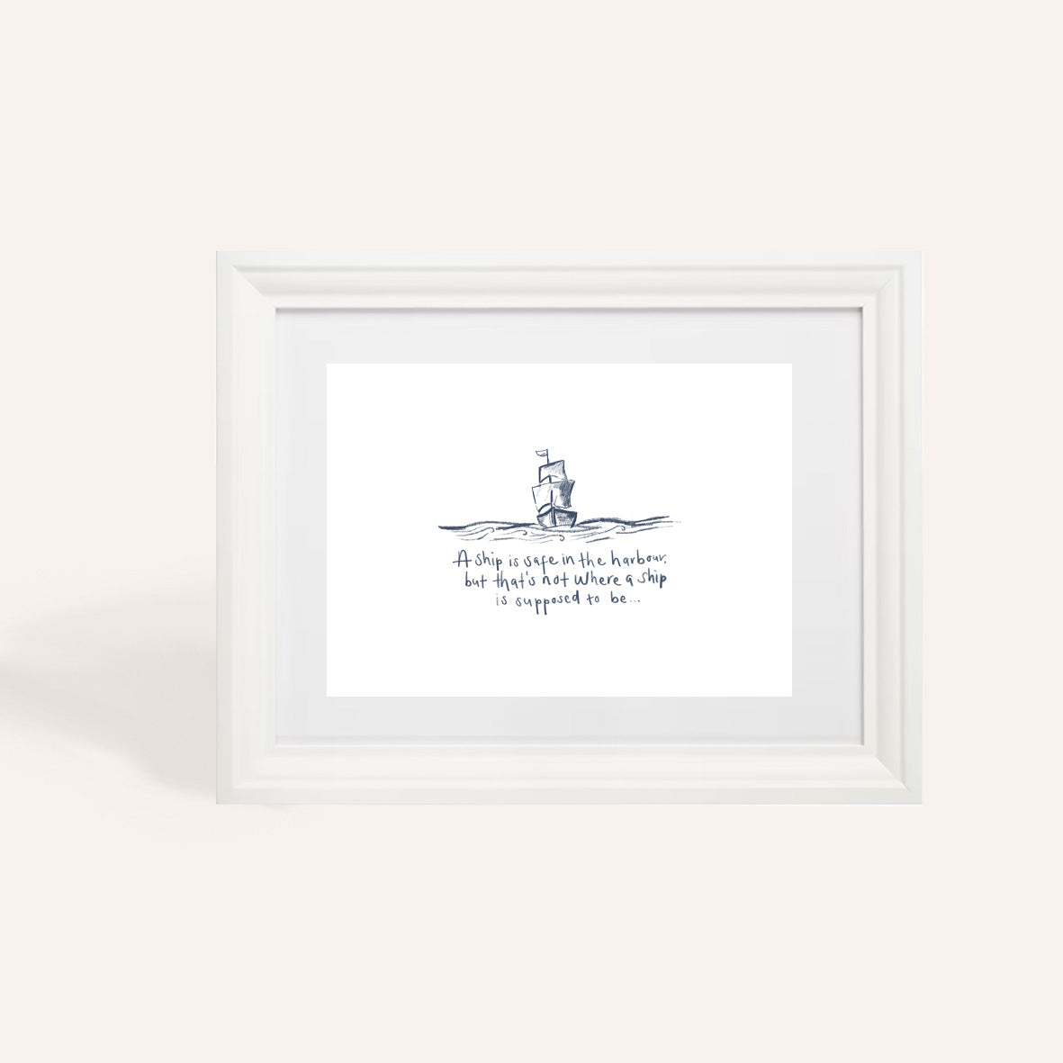 A Ship In The Harbour Print...