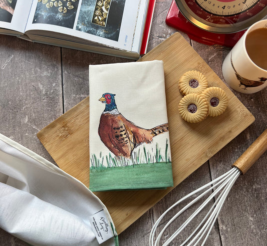 Limited Edition Mr Pheasant Tea Towel