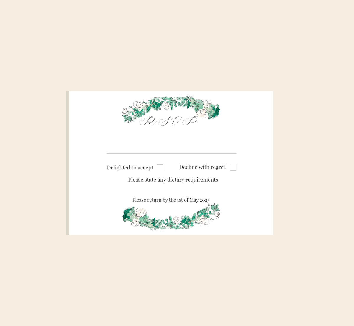 Signature Doodling Lucy Wedding RSVP