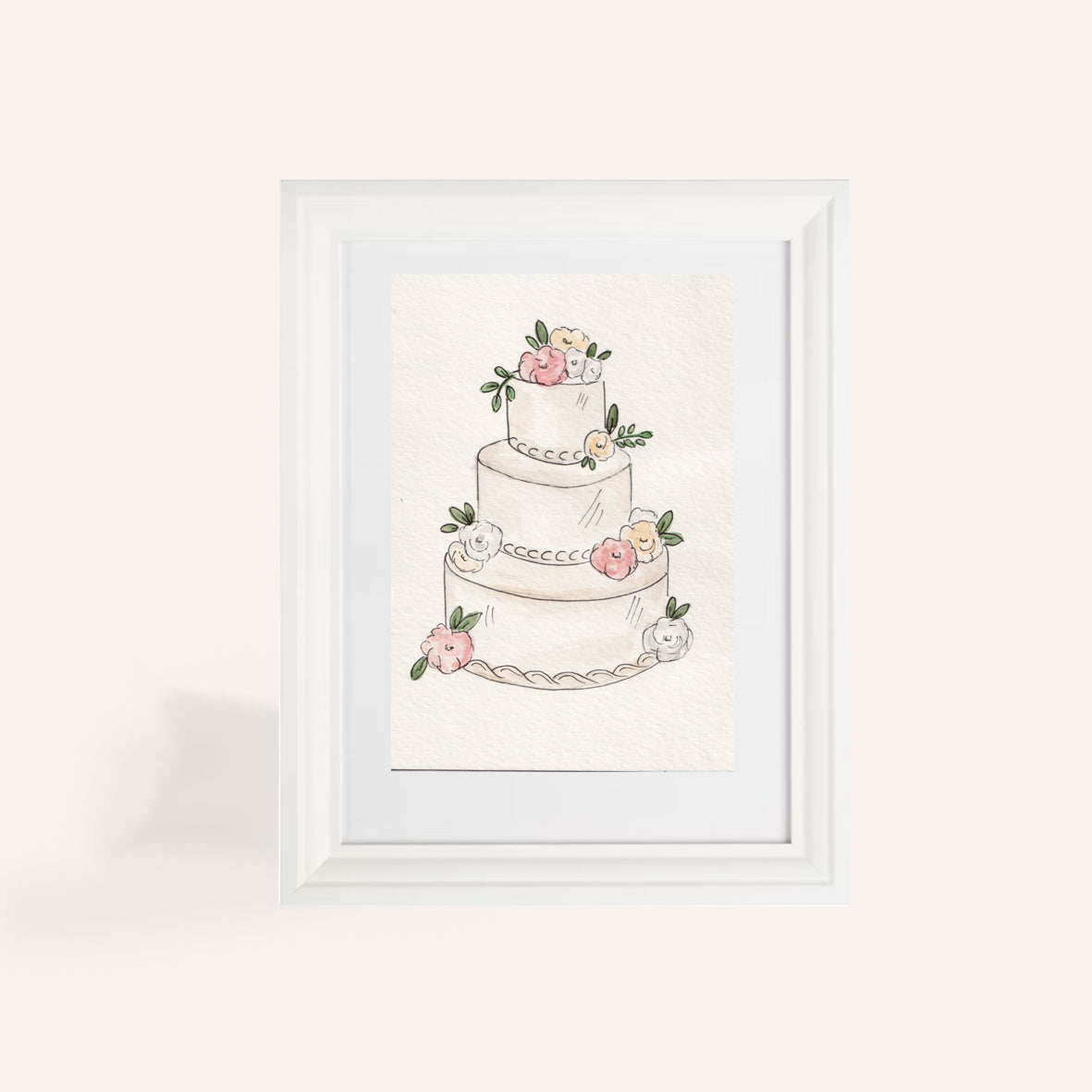 Wedding Cake A6 Original Illustration