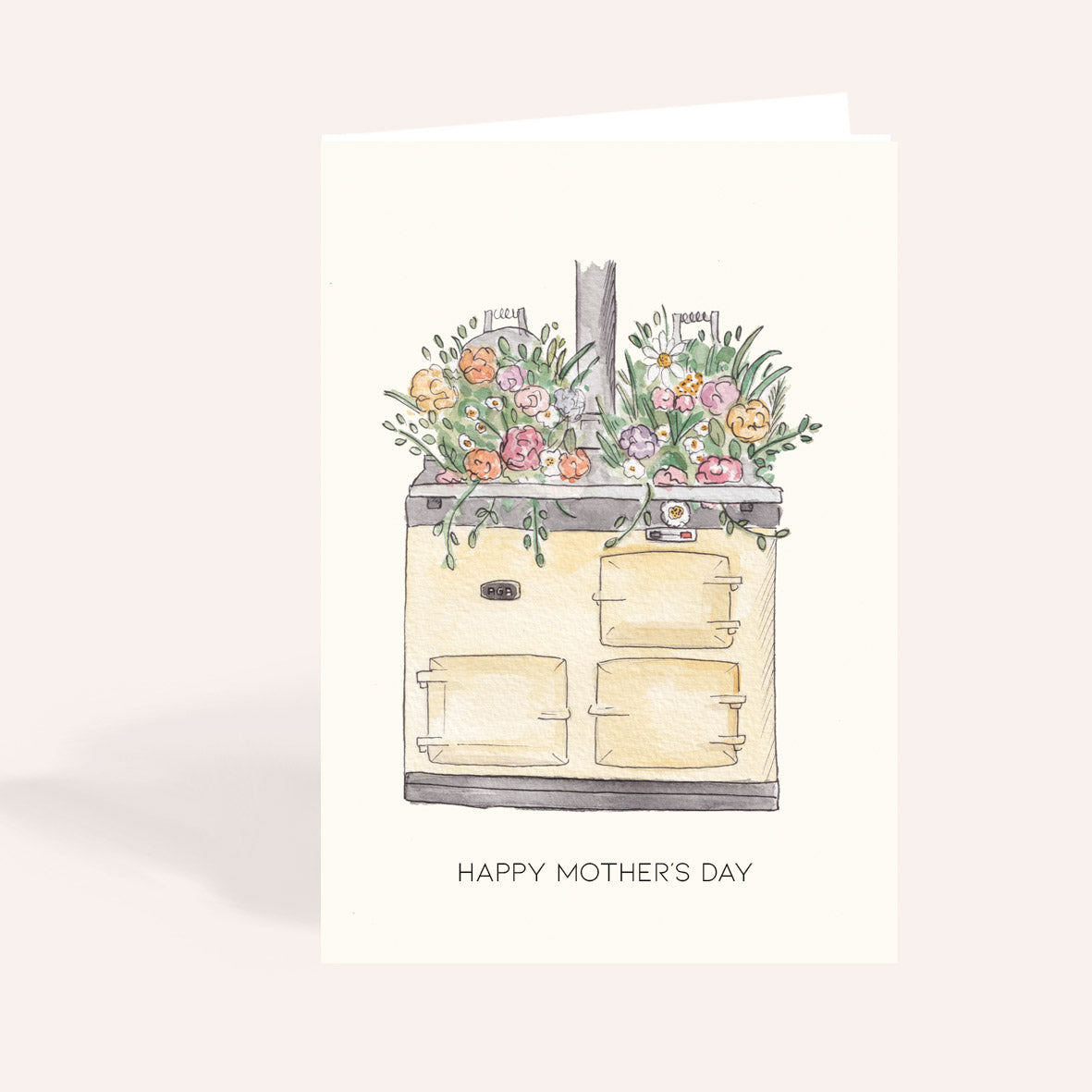 Floral Aga Mother's Day Card