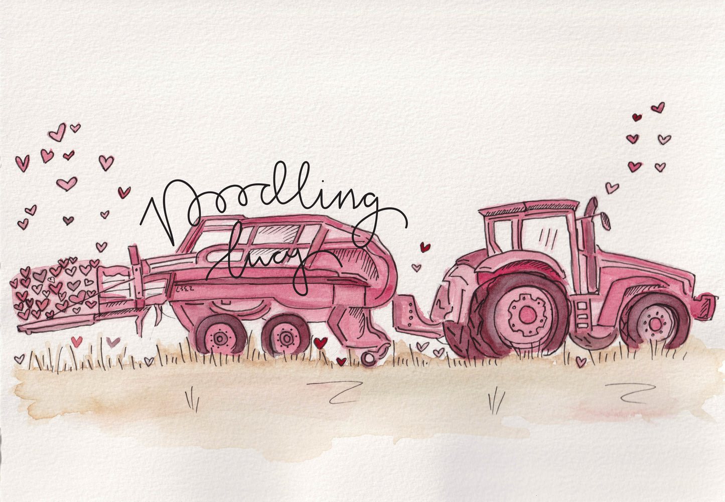 Bales Of Love A4 Original Watercolour