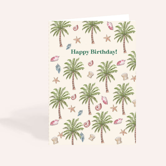 Beach Pattern Birthday Card