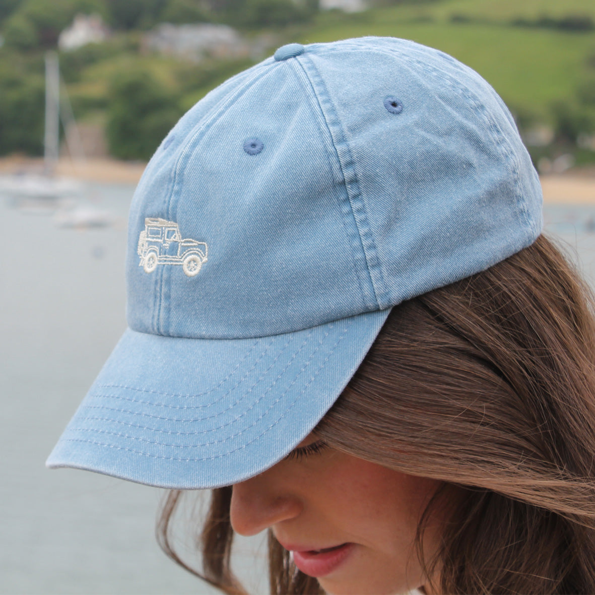 Washed Blue Defender Cap