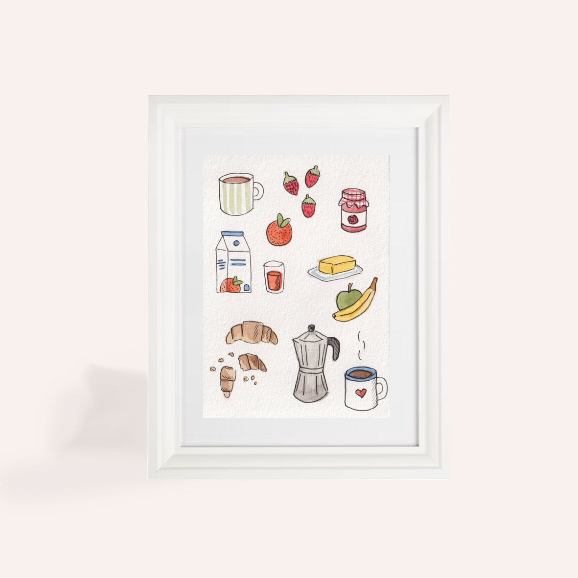 Brunch & Heart A6 Original Illustration