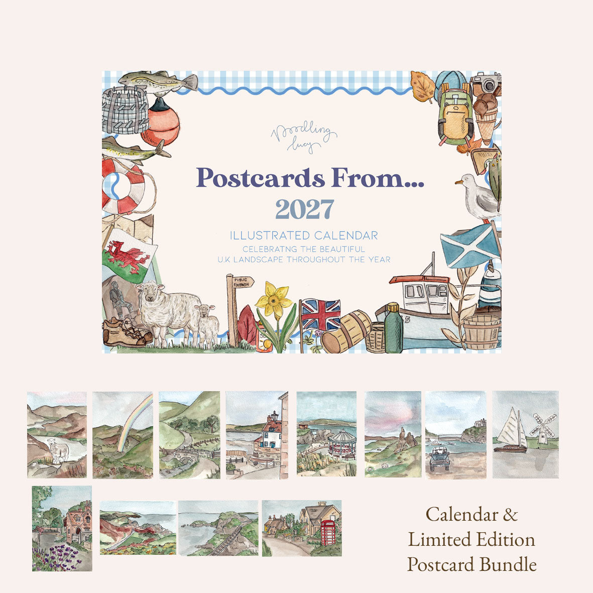 Postcards From...2027 Illustrated Calendar
