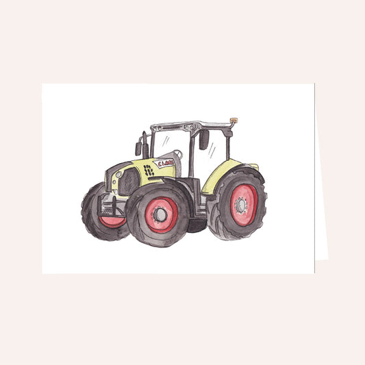 The Green And Red Tractor Card