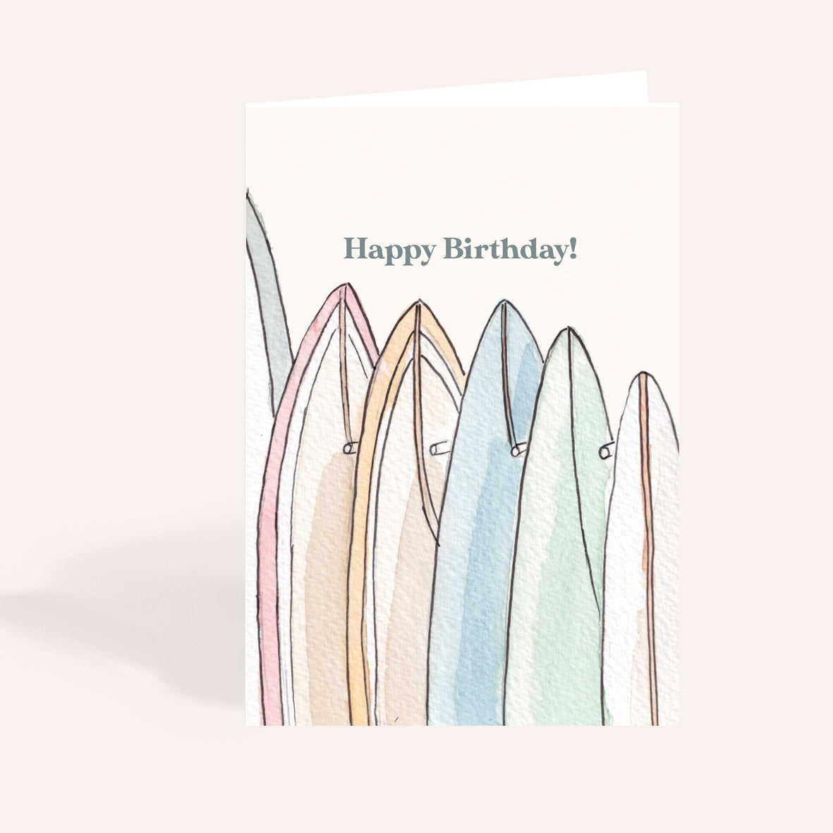 Surf Board Birthday Card