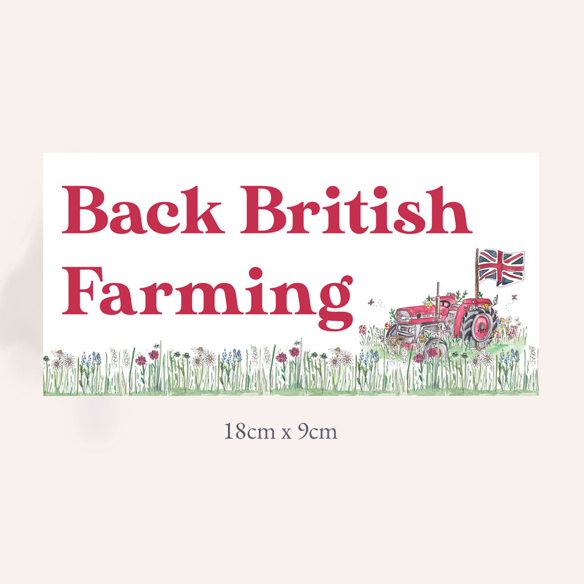 Back British Farming Car Sticker/Cling