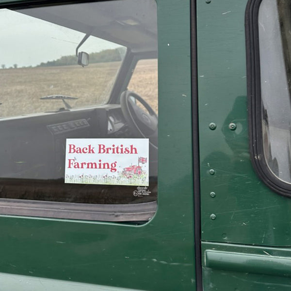 Back British Farming Car Sticker/Cling