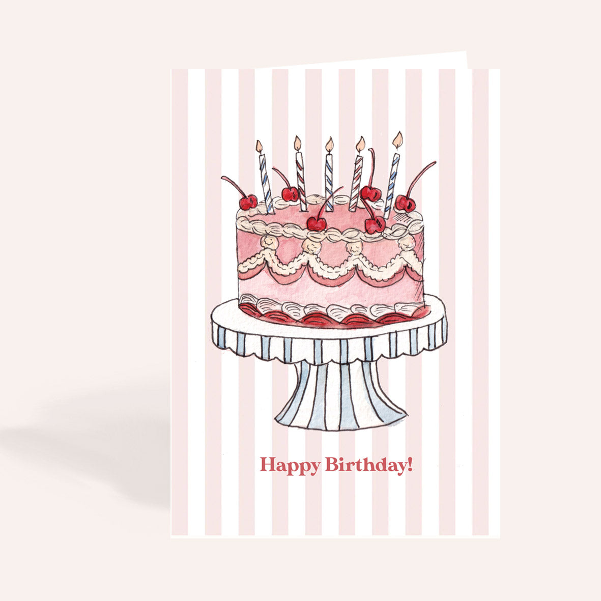 Cherry Birthday Cake Card