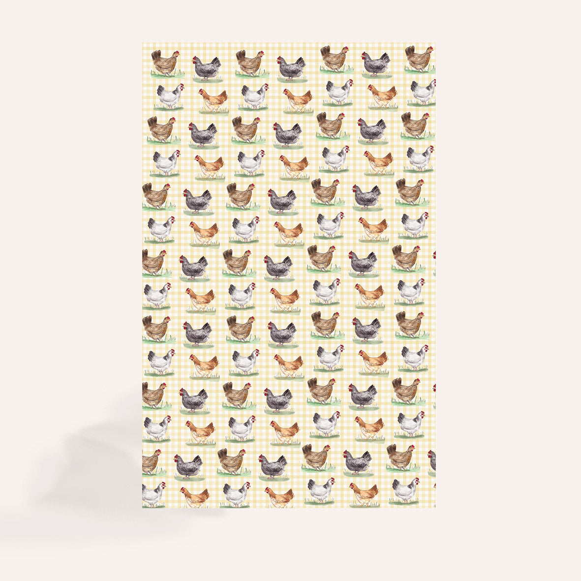 Chicken Pattern Tea Towel