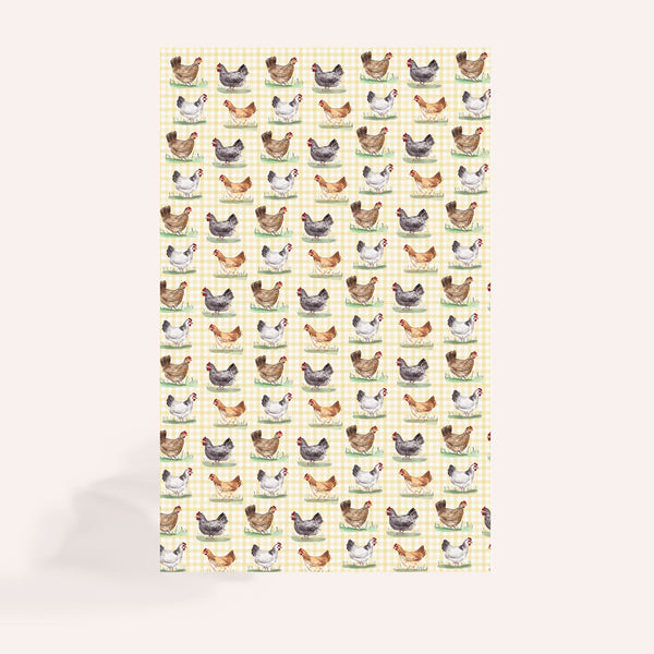 Chicken Pattern Tea Towel