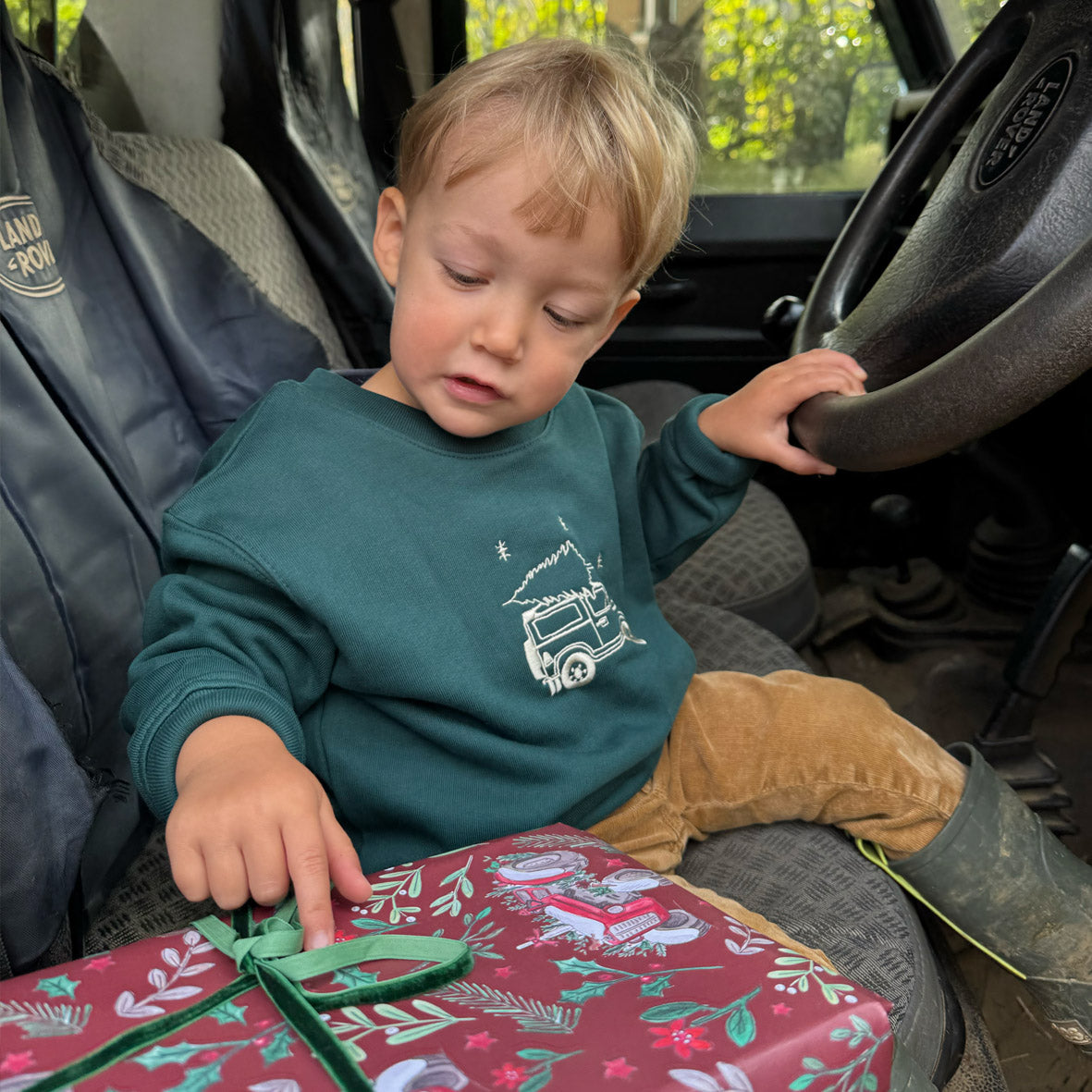 Children's Defender Christmas Jumper - Glazed Green (Unisex)