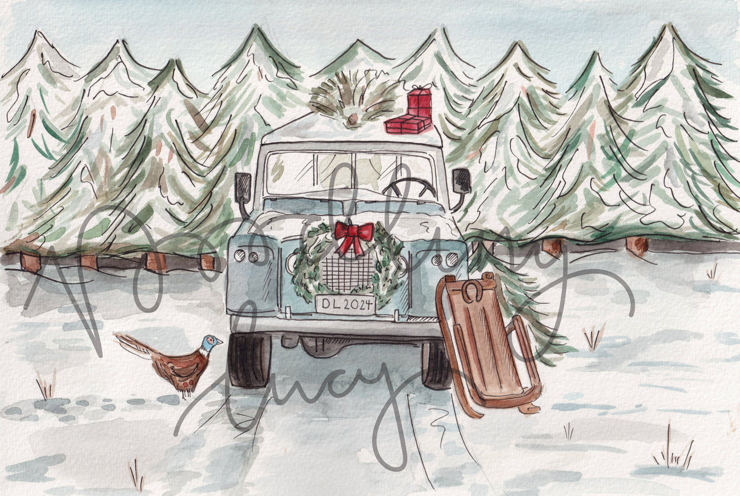 Christmas Defender A4 Original Illustration