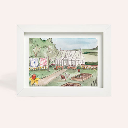 Cottage Garden A4 Original Illustration