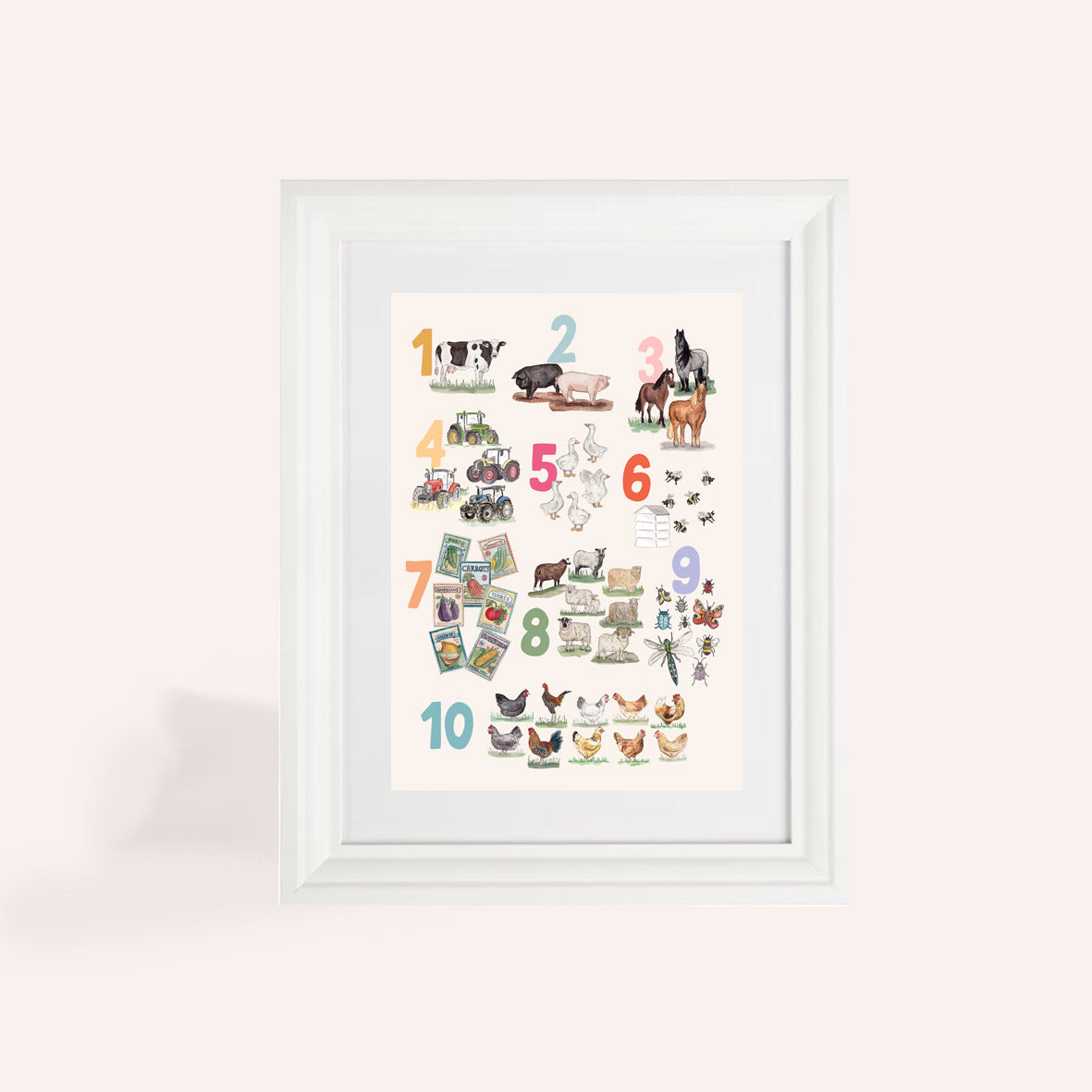 1 - 10 Farming Counting Print