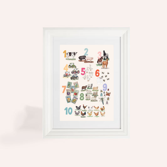 1 - 10 Farming Counting Print