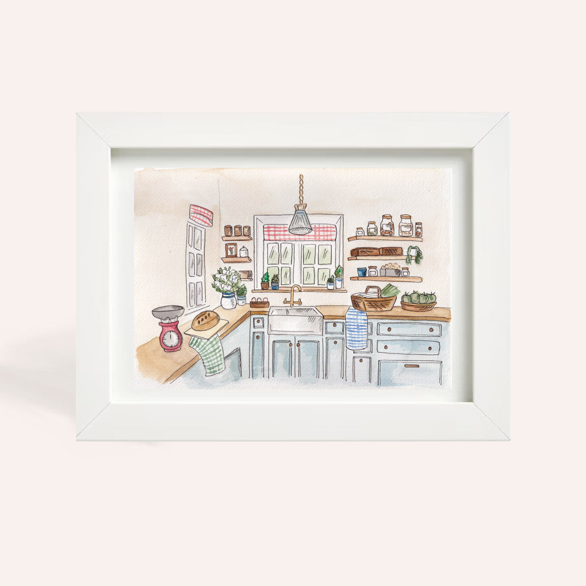 Country Kitchen A4 Original Illustration