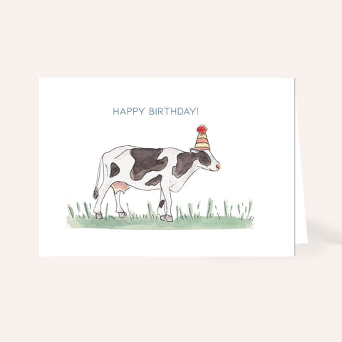 Party Cow Birthday Card