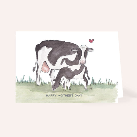 Cow and Calf Mother's Day Card