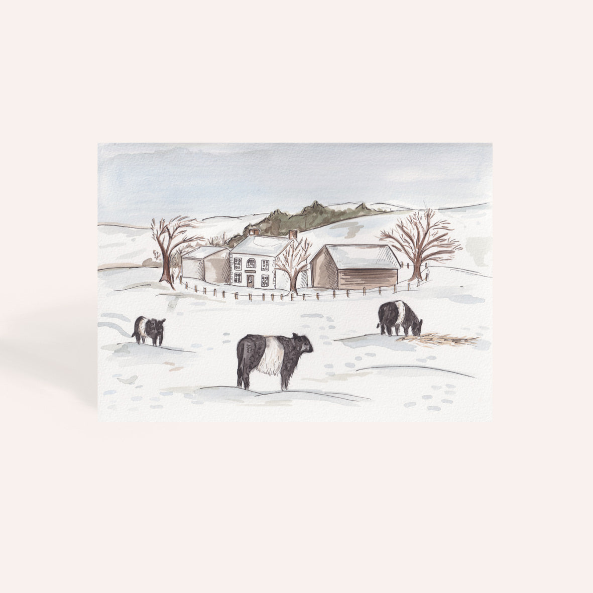 A Fresh Blanket Of Snow A4 Watercolour Original