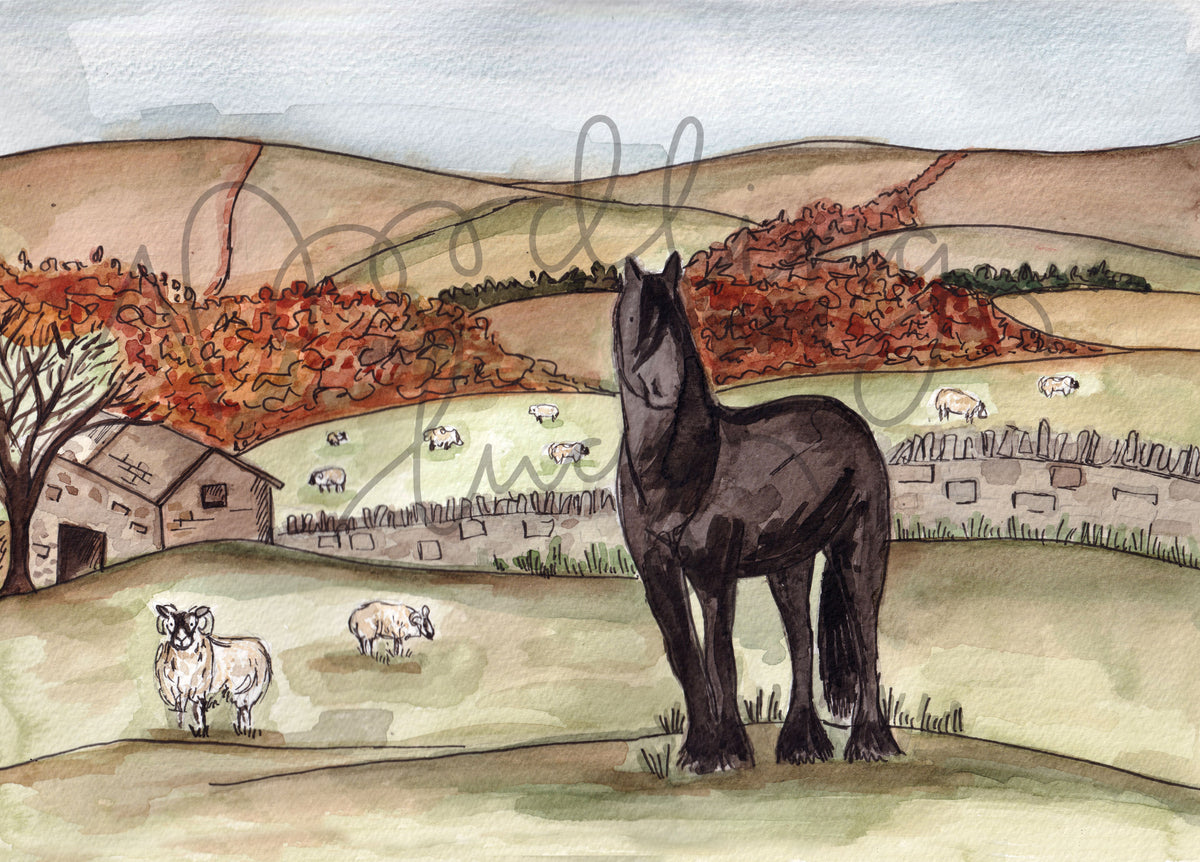 Charity Dales Pony A4 Art Print
