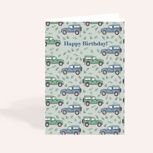 Defender Pattern Birthday Card