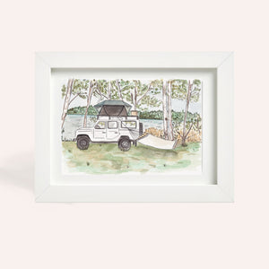 Not A Bad Set Up Defender A4 Watercolour Original