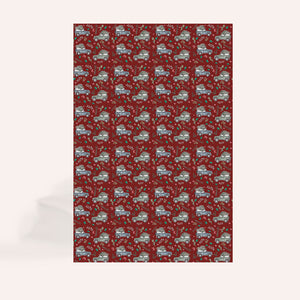 Christmas Defender Pattern Tea Towel