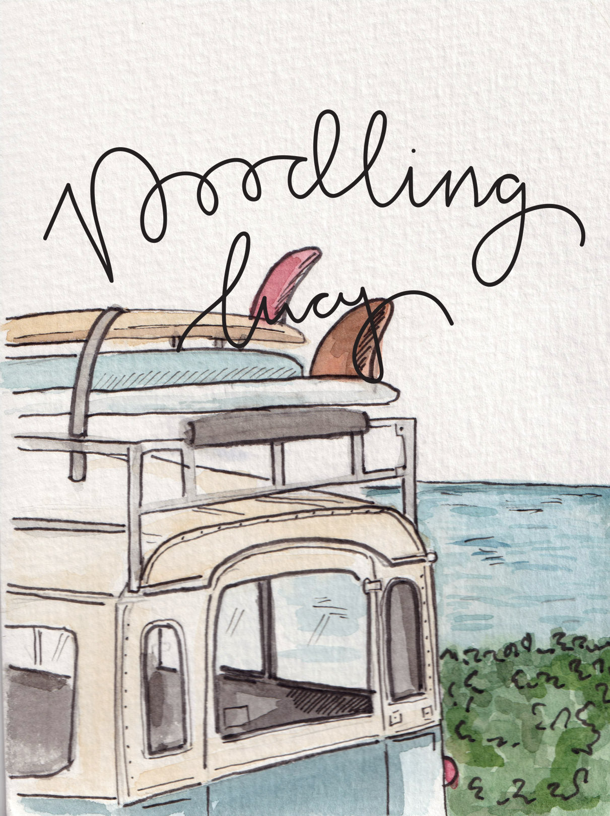 Surf Boards on Defender A6 Original Illustration