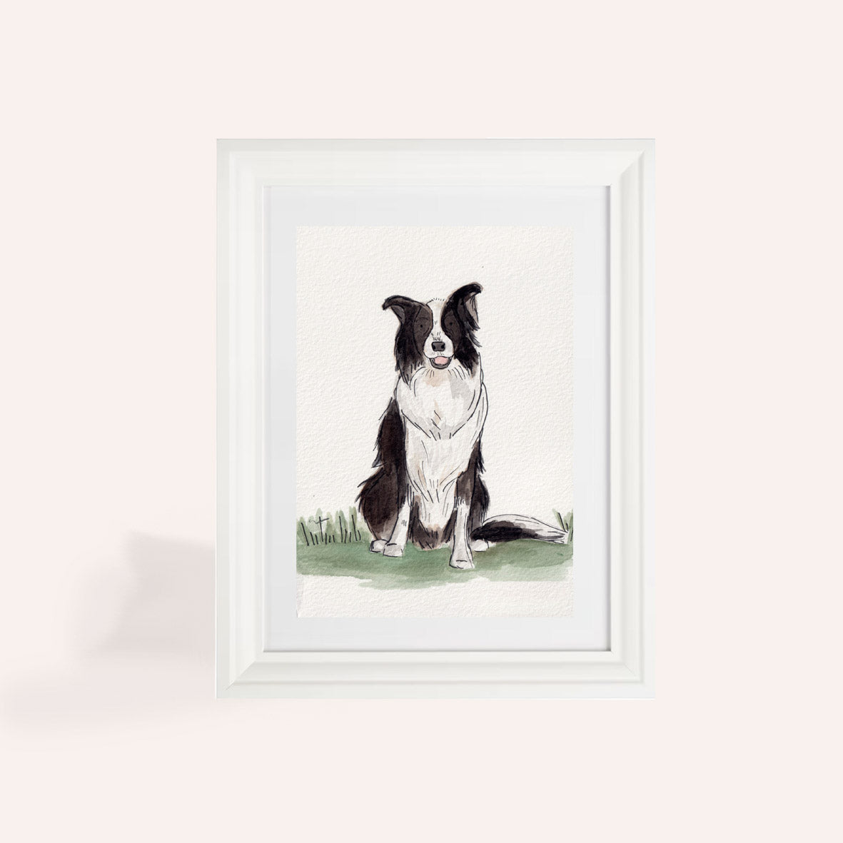Collie Dog A5 Original Watercolour
