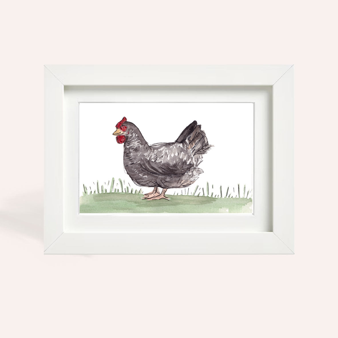 Dorking Chicken A5 Watercolour Original Watercolour