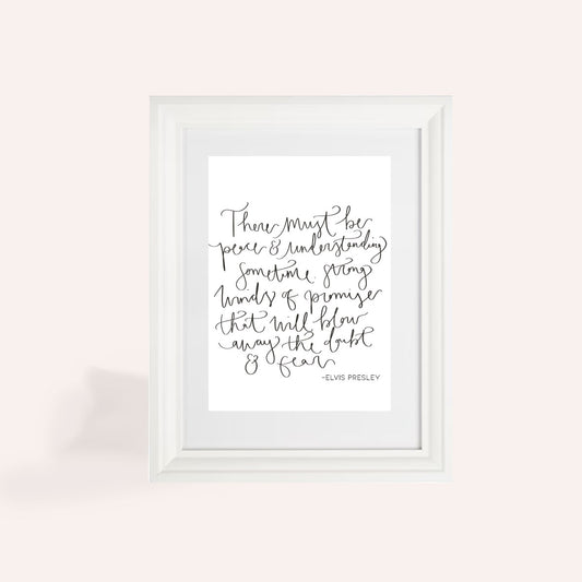 Elvis Presley If I Can Dream A4 Print
