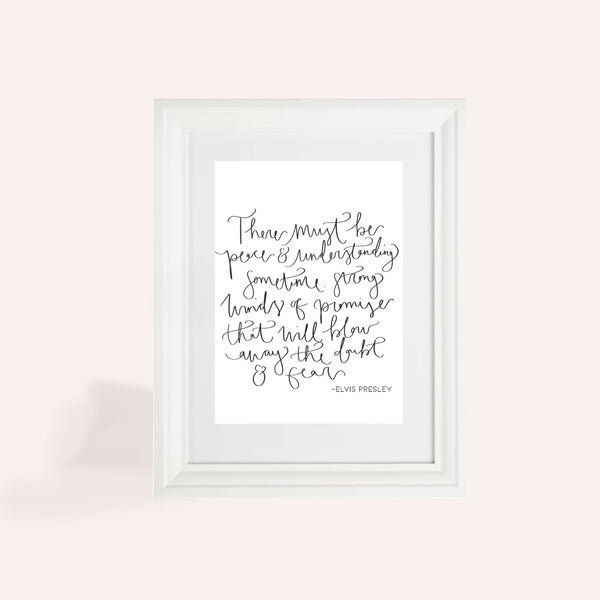 Elvis Presley If I Can Dream A4 Print