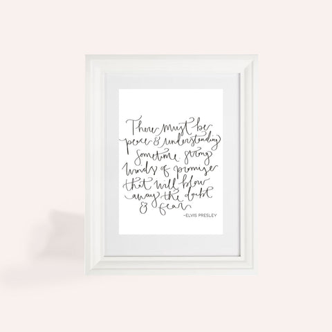 Elvis Presley If I Can Dream A4 Print