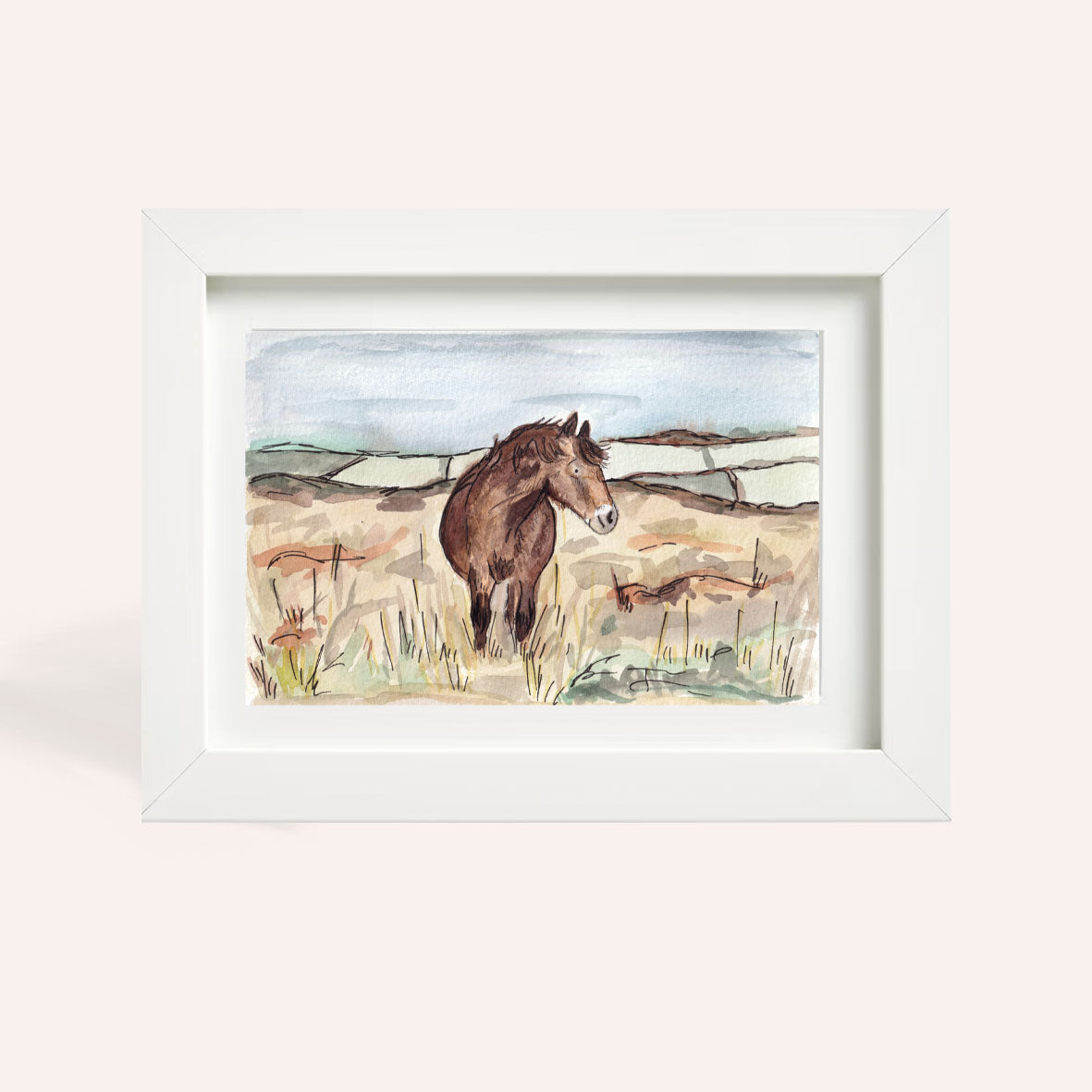 Exmoor Pony Original Watercolour A5