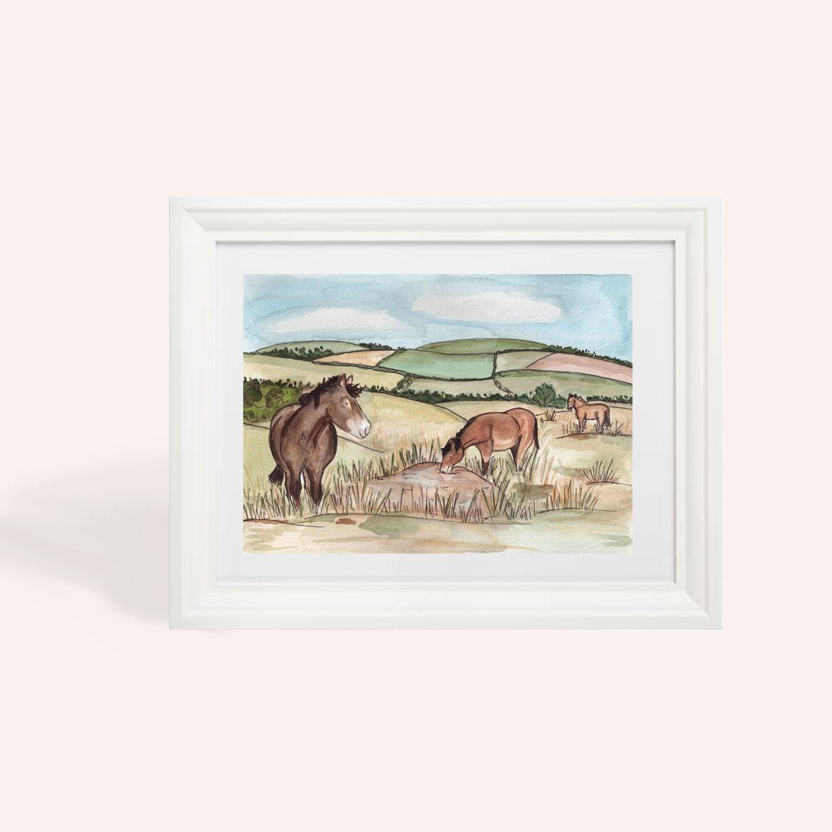 Exmoor Pony A4 Original Artwork