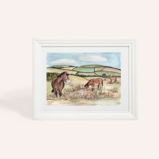 Charity Exmoor Pony A4 Art Print