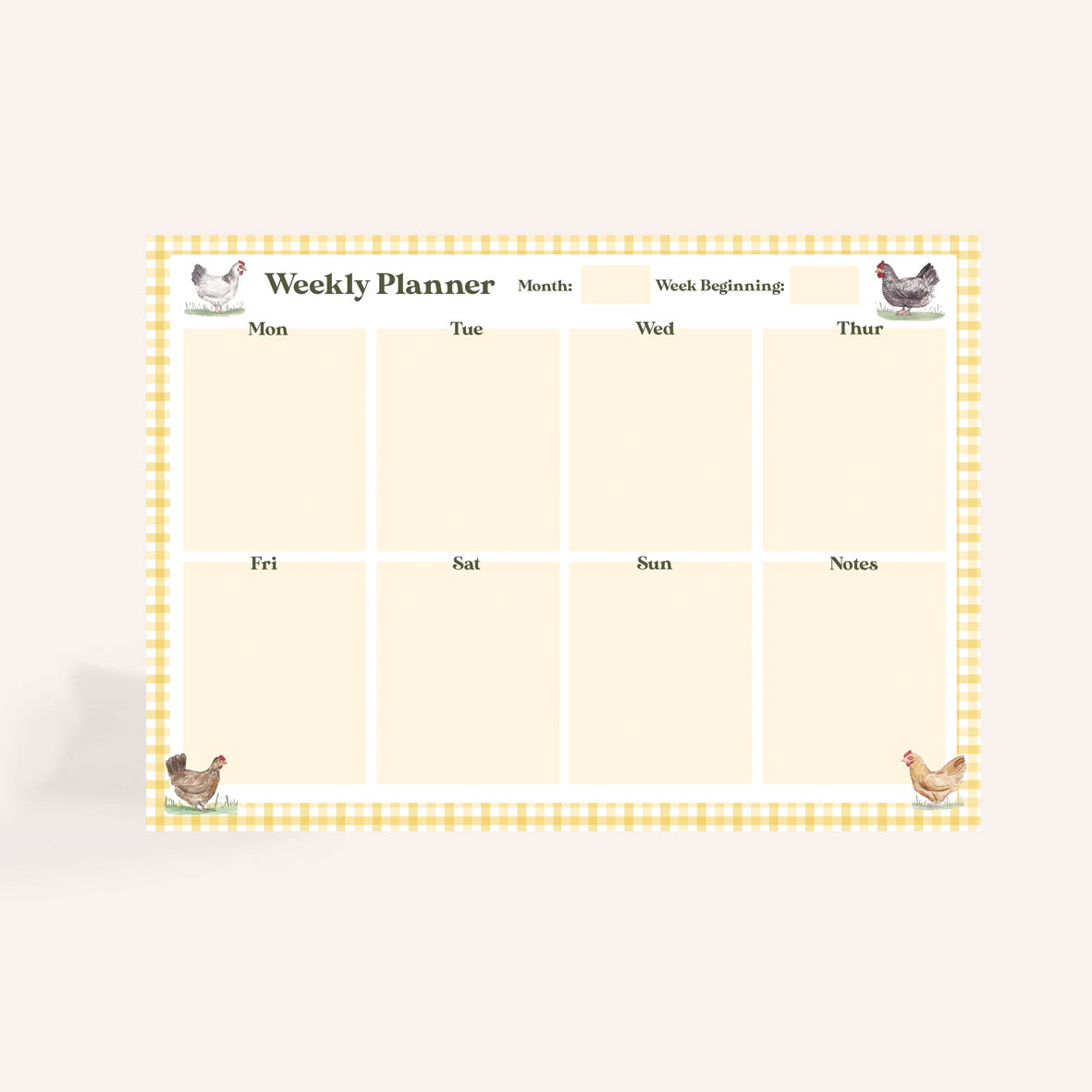 Spring Chicken Weekly Planner