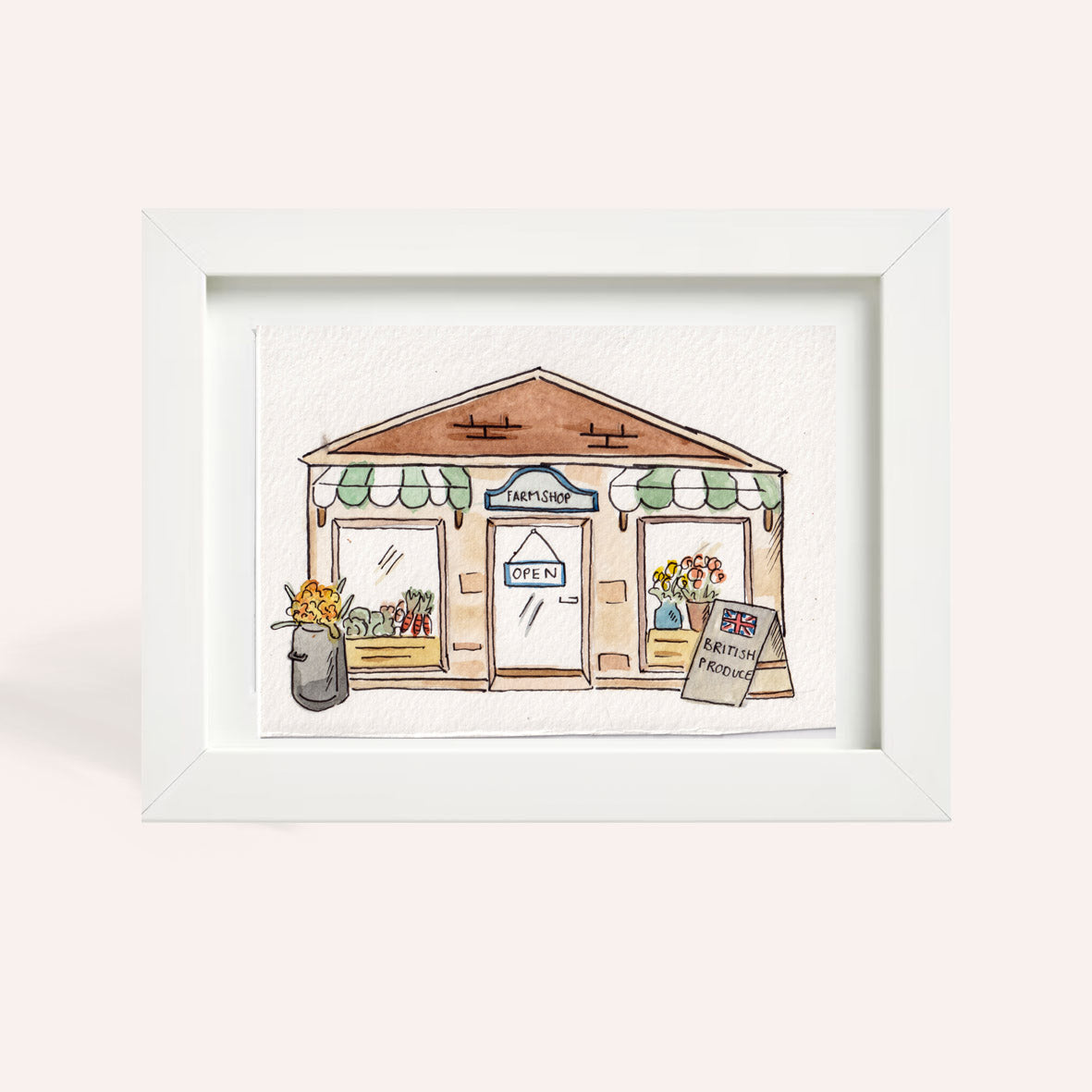 Farm Shop A6 Original Illustration