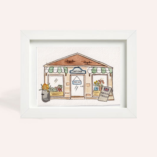 Farm Shop A6 Original Illustration