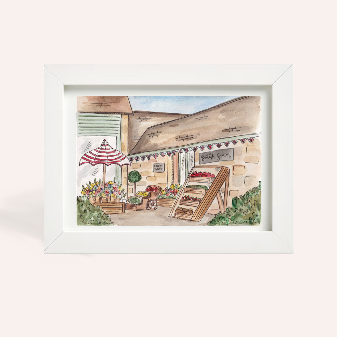 Farm Shop A4 Original Illustration
