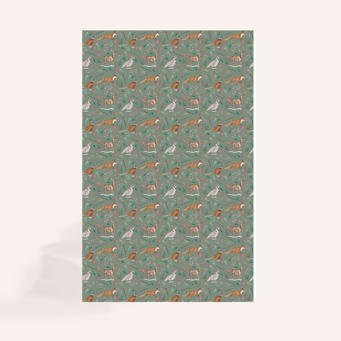 Mr Pheasant Festive Tea Towel