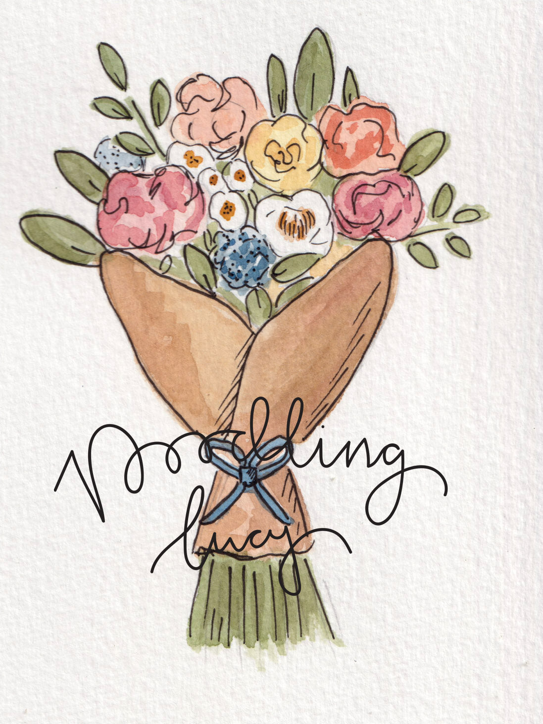 Flower Bouquet A6 Original Illustration