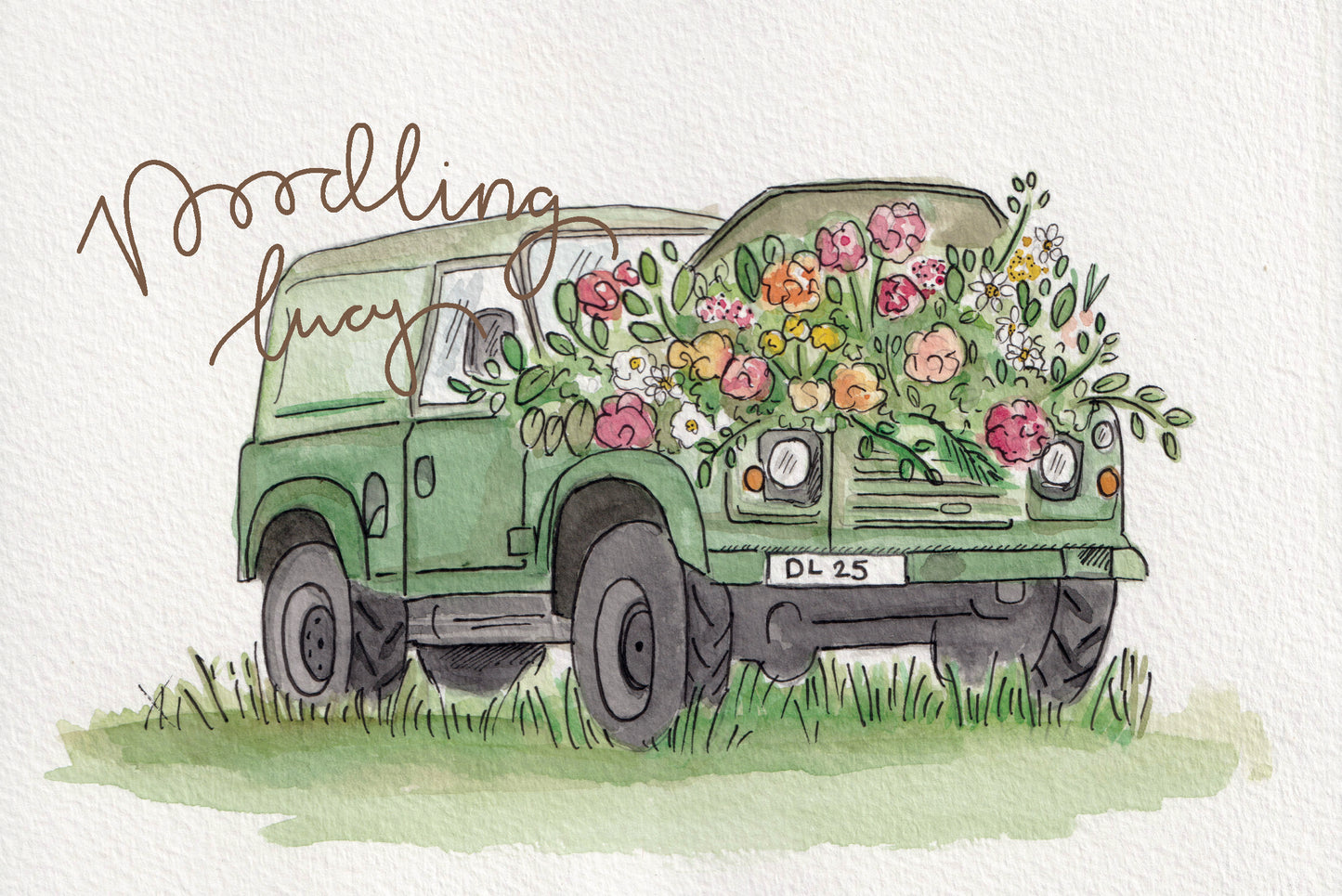 Floral Defender A5 Original Illustration