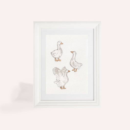 Geese A5 Original Watercolour